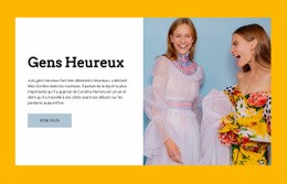 Maquette De Site Web Exclusive Pour Gens Heureux