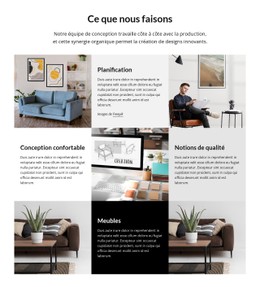 Page Web Pour Planification Et Conception D'Un Studio De Design D'Intérieur