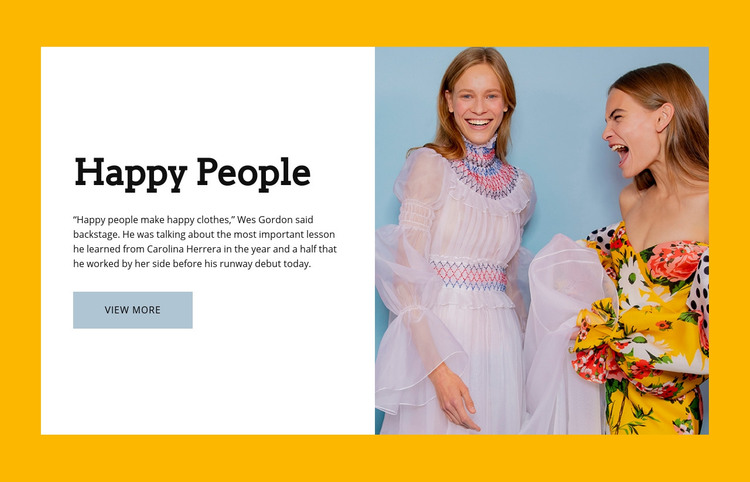 Happy People Homepage Design