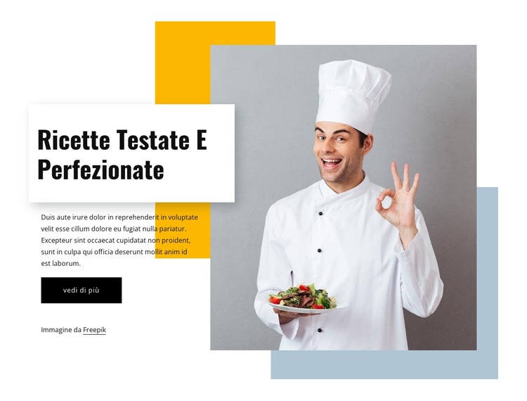 Ricette perfezionate Costruttore di siti web HTML