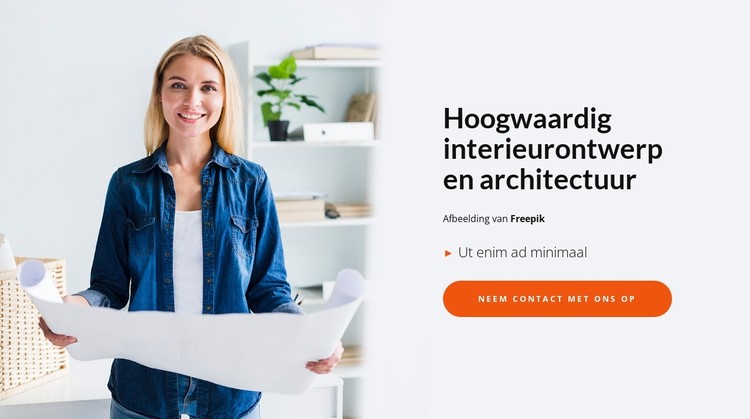 Hoogwaardig interieurdesign CSS-sjabloon