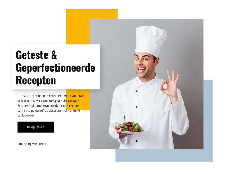 Perfecte recepten Website ontwerp