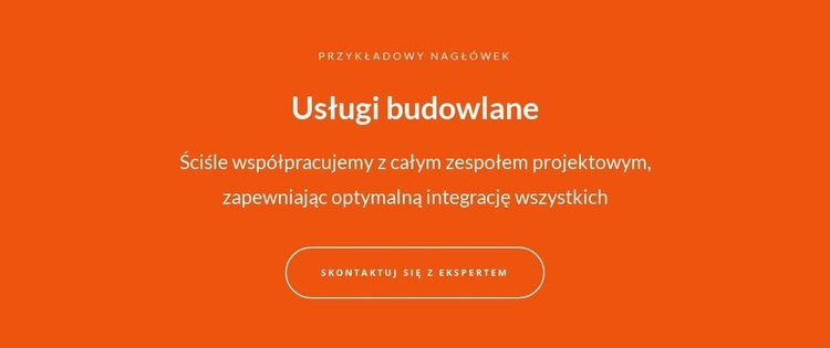 Tekst i przycisk z dużym tekstem Makieta strony internetowej