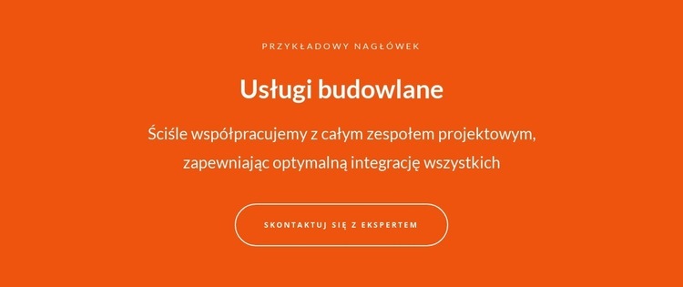 Tekst i przycisk z dużym tekstem Szablon HTML5