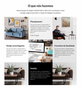 Planejamento E Design De Estúdio De Design De Interiores - HTML Template Generator