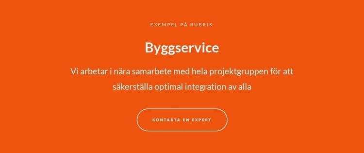 Text och knapp med stor text CSS -mall