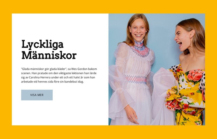 Lyckliga människor HTML-mall