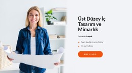 Üst Düzey Iç Tasarım Için Duyarlı HTML