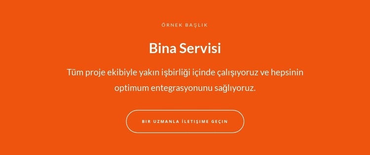 Büyük metinli metin ve düğme Web Sitesi Oluşturucu Şablonları