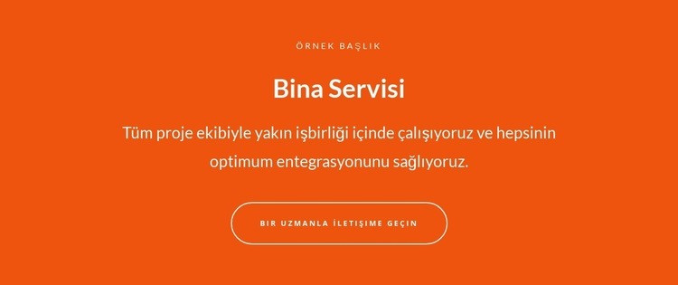 Büyük metinli metin ve düğme Web sitesi tasarımı