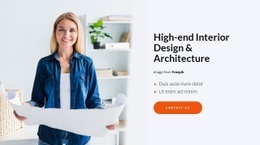 Higth-End Interior Design - Free Download Web Page Design