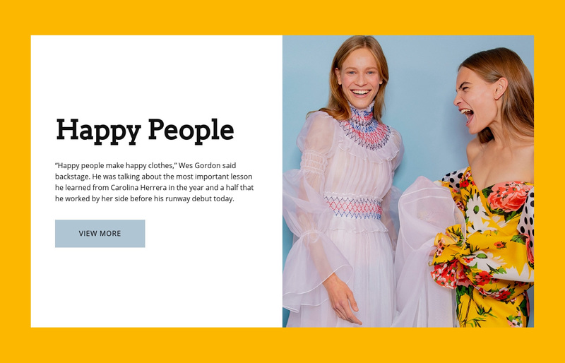 Happy People Web Page Design