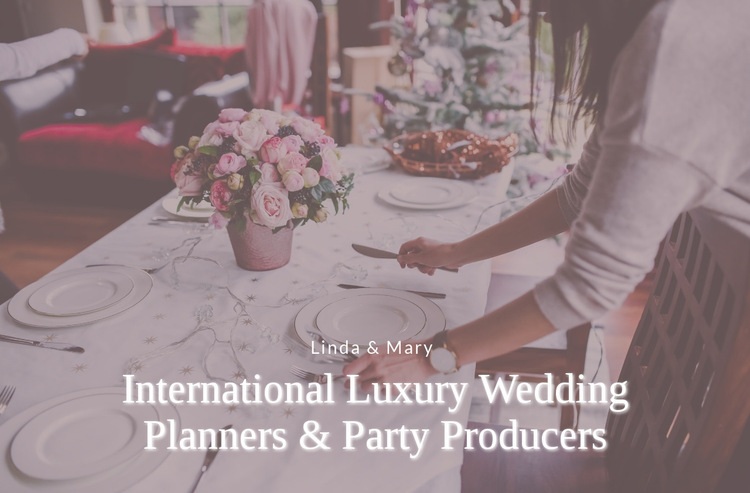 Luxusní svatební plánovače Html Website Builder