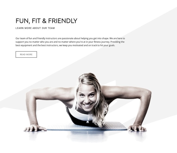 Fun Fit and Friendly CSS Template