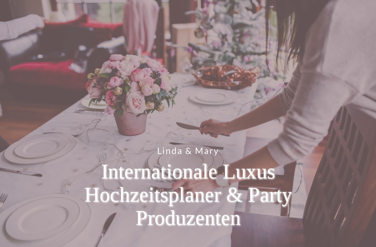 Luxus Hochzeitsplaner HTML-Vorlage