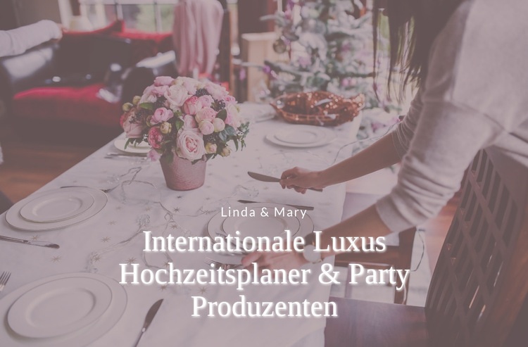 Luxus Hochzeitsplaner HTML Website Builder