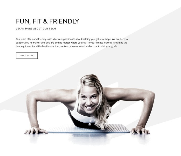 Fun Fit and Friendly Elementor Template Alternative