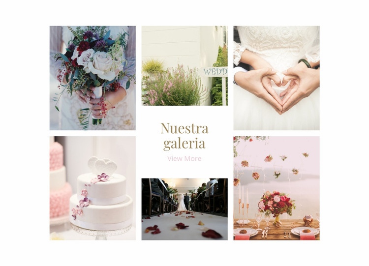 Planificadores de bodas de Galerry Maqueta de sitio web