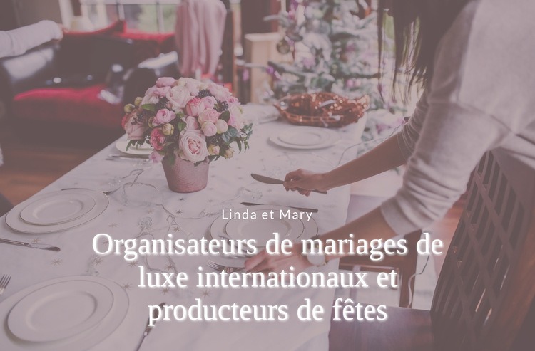 Planificateurs de mariage de luxe Conception de site Web