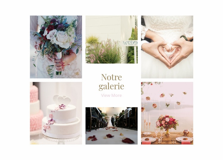 Organisateurs de mariage Galerry Maquette de site Web