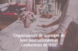 Planificateurs De Mariage De Luxe : Modèle HTML5 Créatif Polyvalent