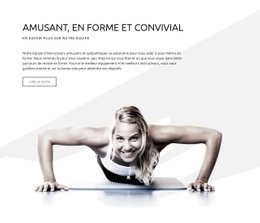 Superbe Modèle D'Une Page Pour Fit Amusant Et Convivial