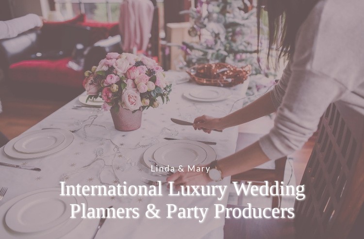 Luxus esküvőszervezők Html Weboldal készítő