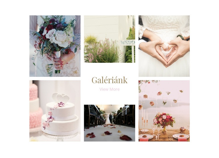 Galériás esküvőszervezők CSS sablon