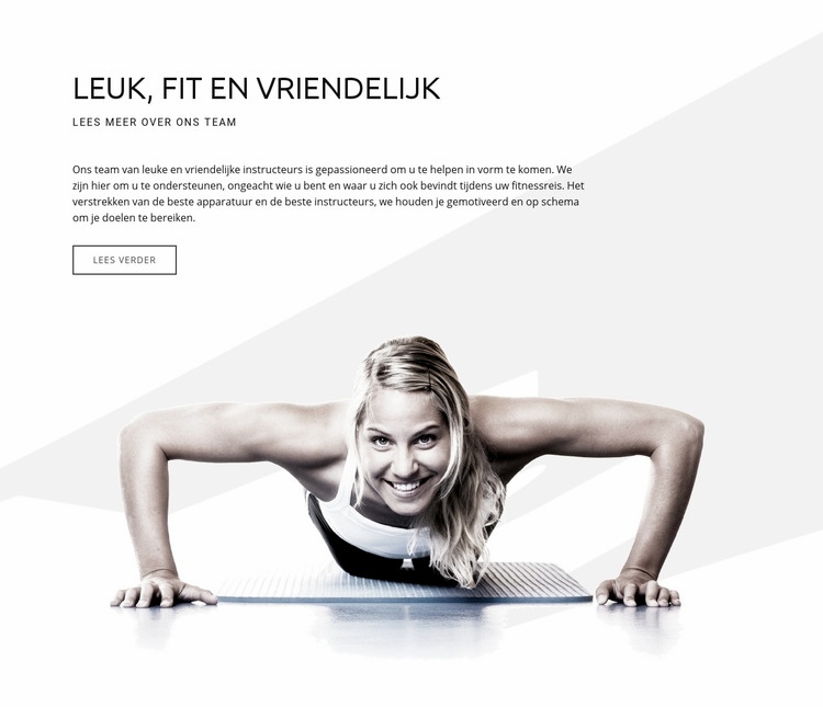 Leuk Fit en vriendelijk HTML5-sjabloon