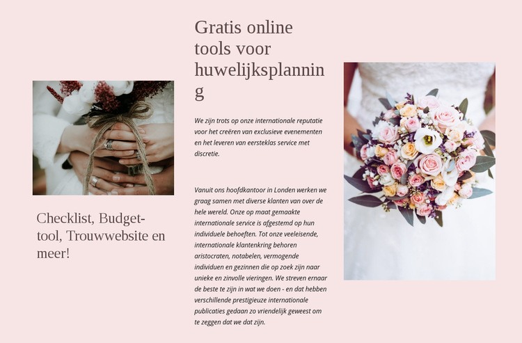 Digitale tools voor planning Website Builder-sjablonen