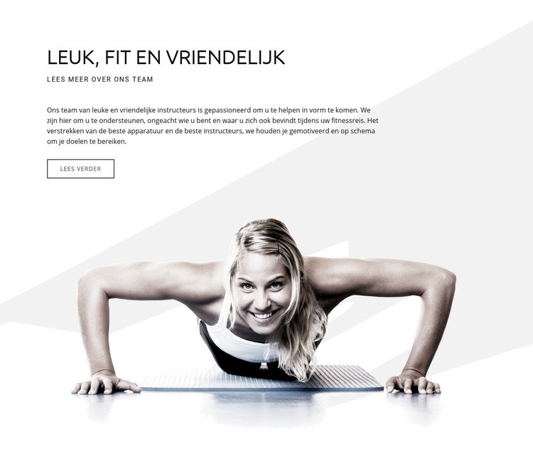 Leuk Fit en vriendelijk Website ontwerp