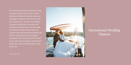 We Plan Luxurious Weddings One Page Template