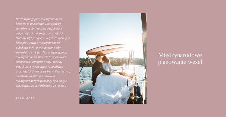 Planujemy luksusowe wesela Makieta strony internetowej