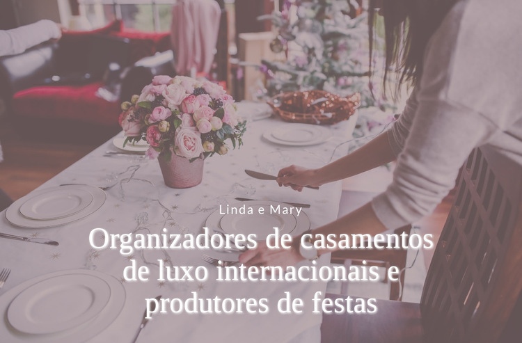 Organizadores de casamento de luxo Construtor de sites HTML