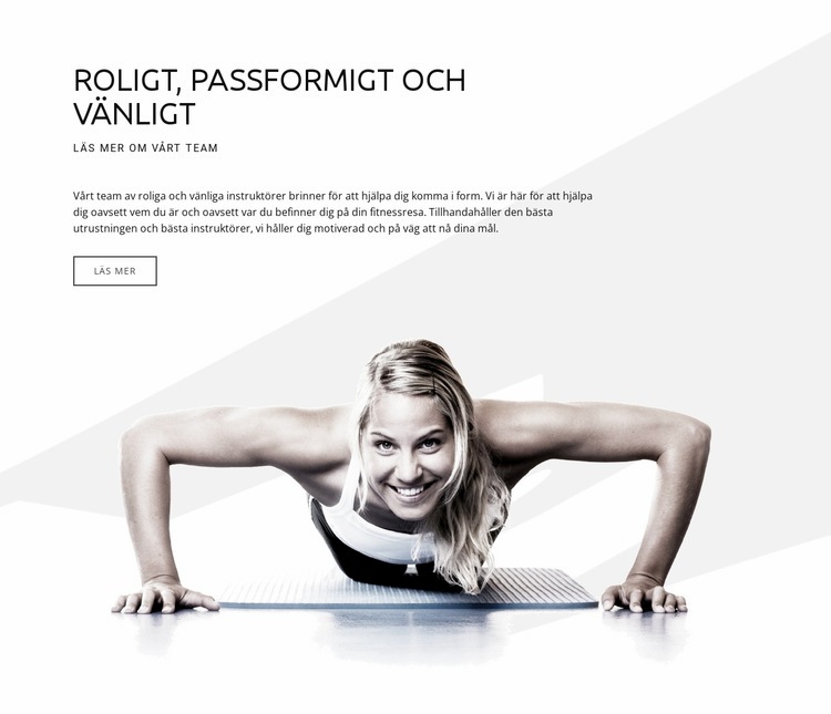 Rolig passform och vänlig Webbplats mall