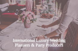 Luxury Wedding Planners - Personal Website Template