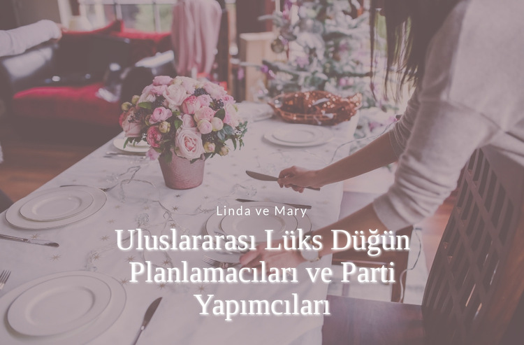 Lüks Düğün Planlamacıları Web Sitesi Şablonu