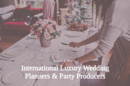 Luxury Wedding Planners Responsive Restaurant Website