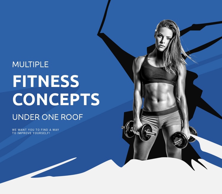 Několik konceptů fitness Html Website Builder