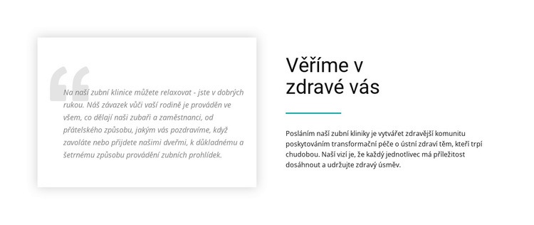 O naší klinice Téma WordPress