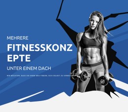 Mehrere Fitnesskonzepte Vorlage In Voller Breite