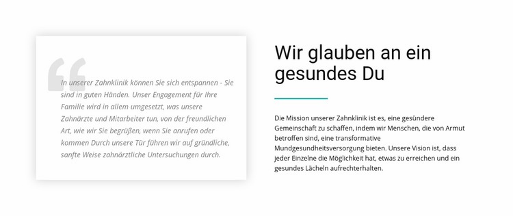 Über unsere Klinik HTML5-Vorlage