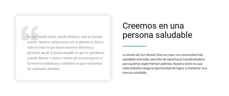 Acerca de nuestra clínica Creador de sitios web HTML