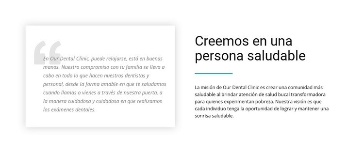 Acerca de nuestra clínica Plantilla HTML