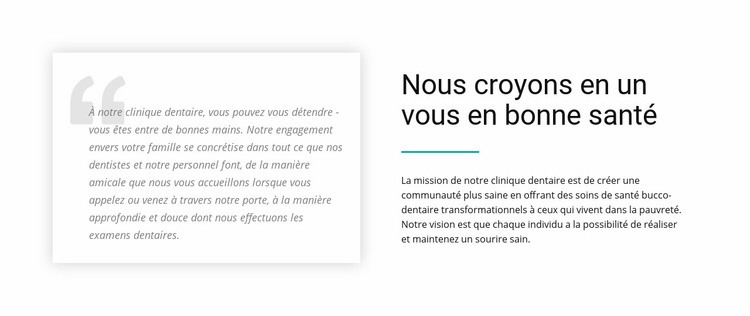 À propos de notre clinique Modèles de constructeur de sites Web