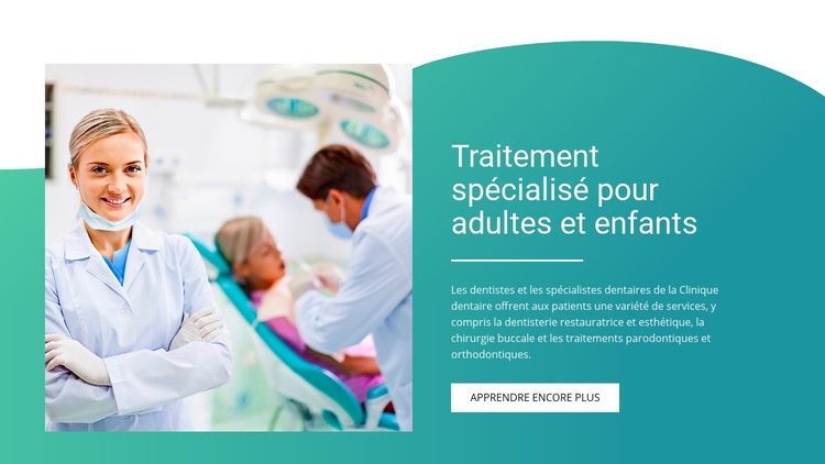 Traitement spécialisé pour adultes et enfants Créateur de site Web HTML