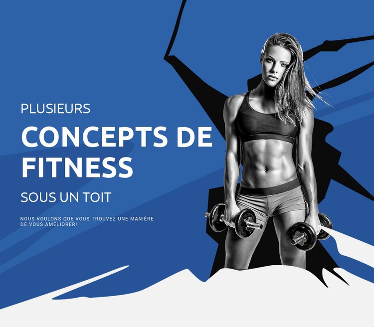 Plusieurs concepts de remise en forme Maquette de site Web