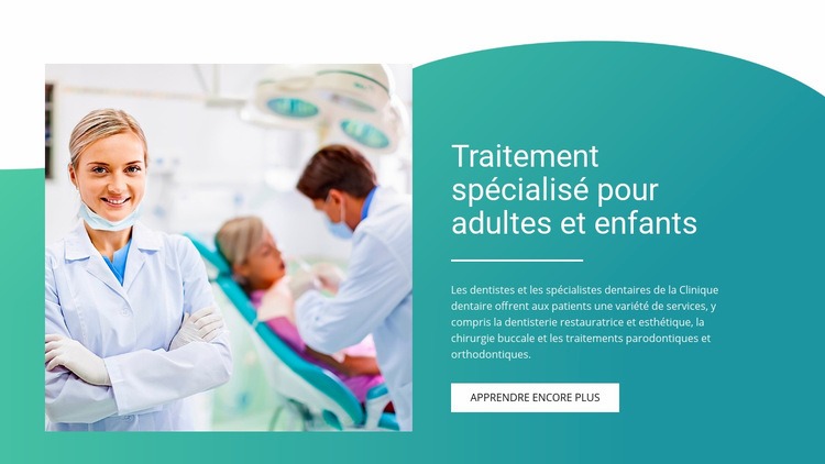 Traitement spécialisé pour adultes et enfants Page de destination