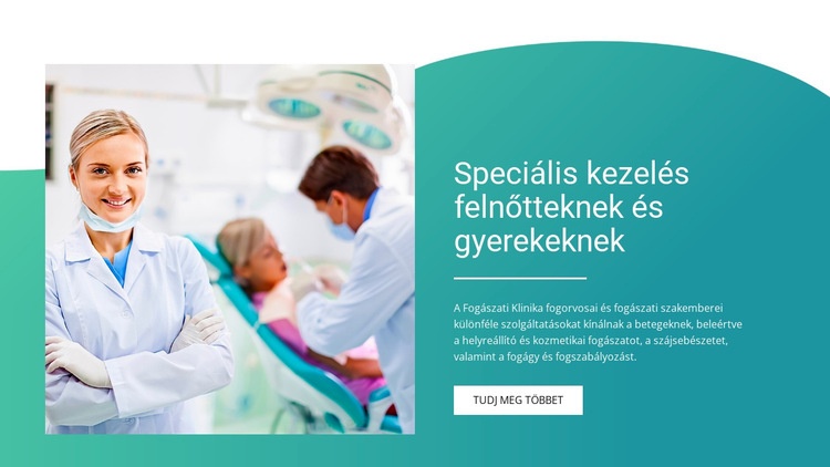 Speciális kezelés felnőtteknek és gyerekeknek CSS sablon