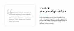 Klinikánkról - Ingyenes Webhelysablon